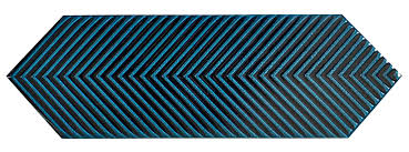 9x30 cm Rölyefli Seramik Bella Çizgili Petrol Mavisi-1